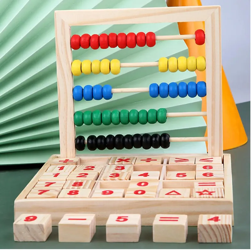 3  Multi Color Wooden Abacus Maths Games- F47-72-13