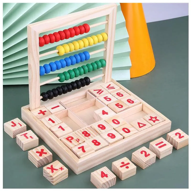 3  Multi Color Wooden Abacus Maths Games- F47-72-13