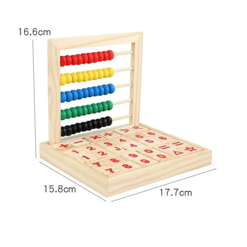 3  Multi Color Wooden Abacus Maths Games- F47-72-13