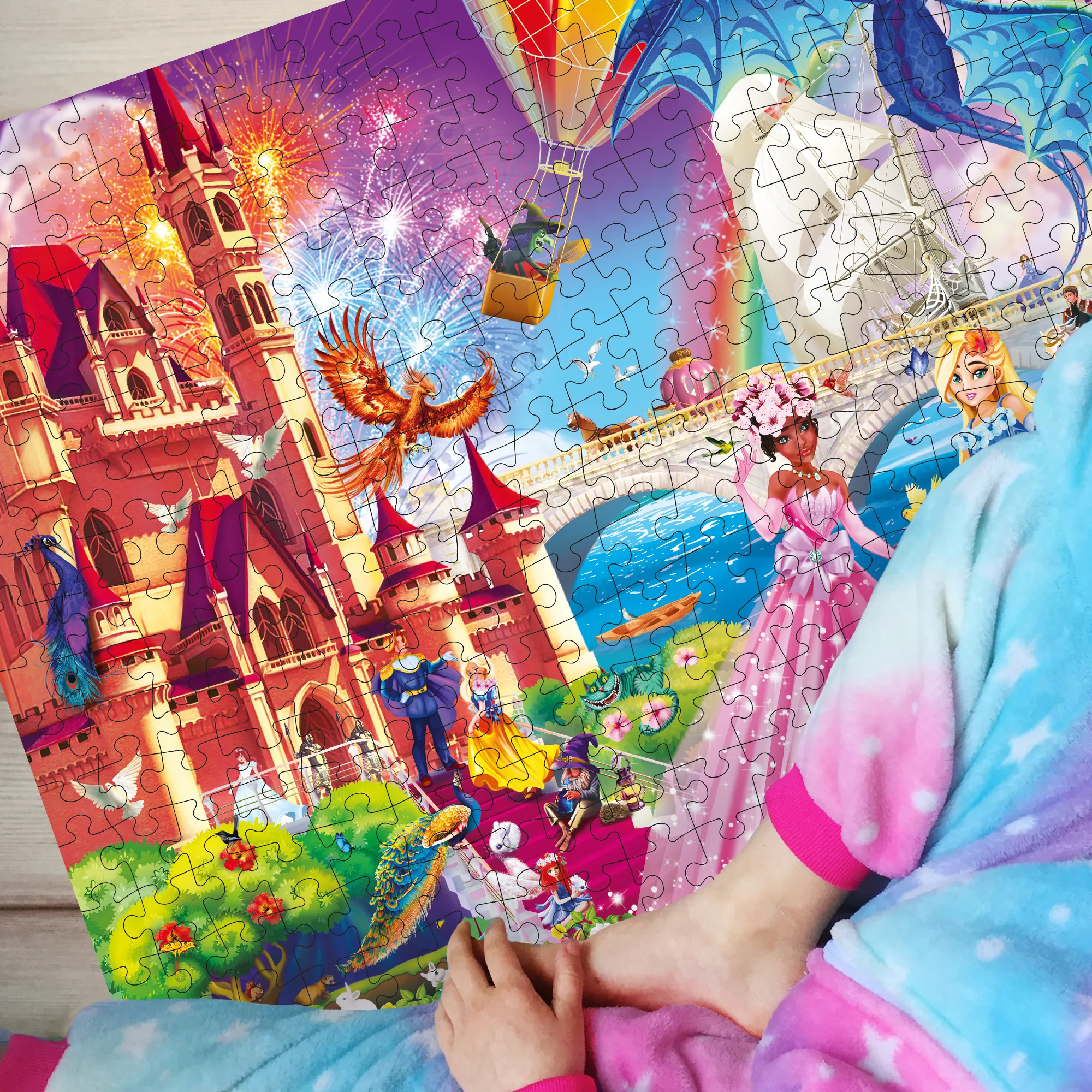 300 Pcs  Puzzles for Kids | Unicorns, Princess & Dogs