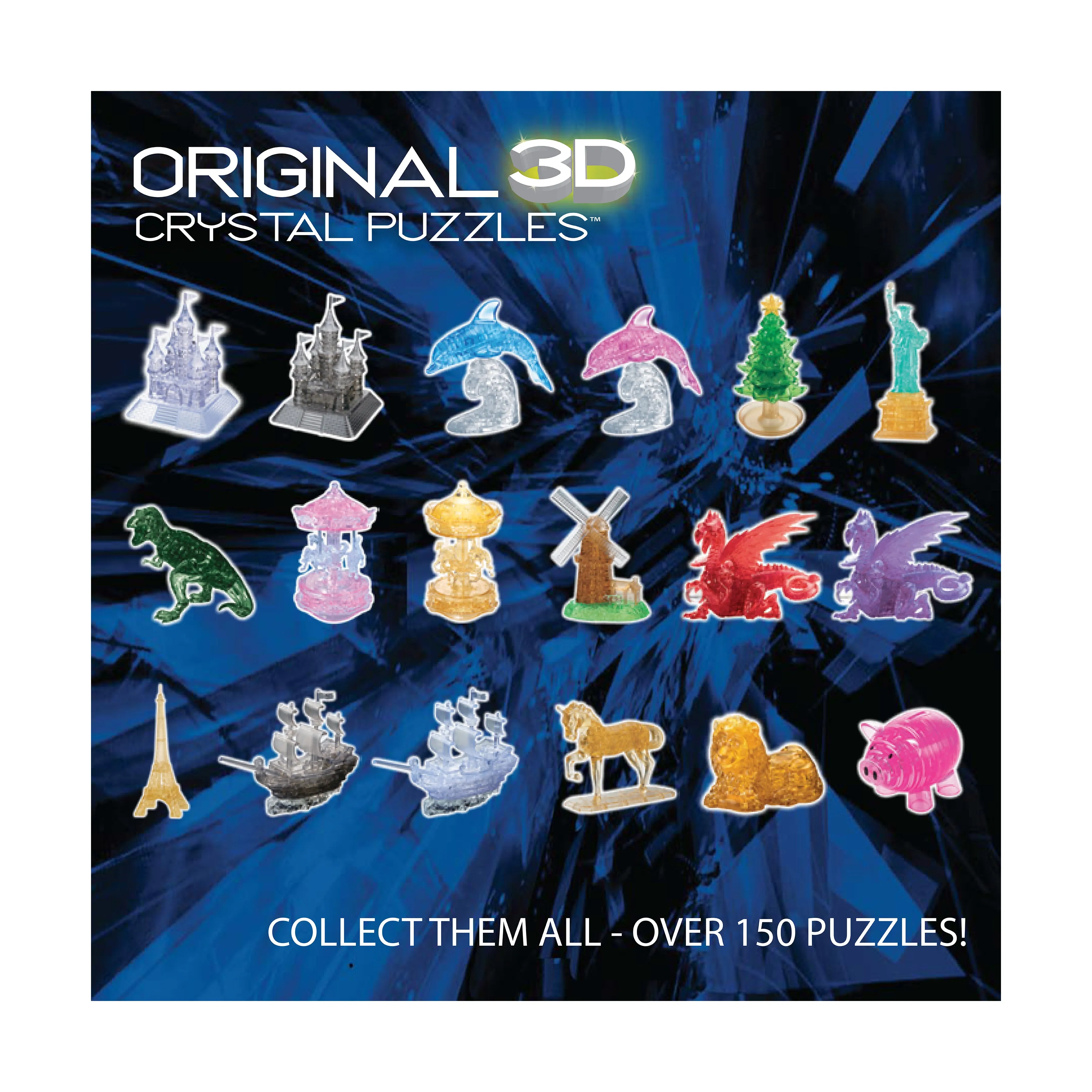 3D Crystal Puzzle - Dragon (Pink): 57 Pcs