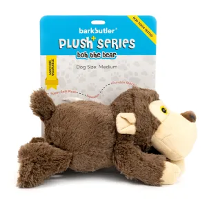 Barkbutler Boh The Bear Plush Toy for Dogs | For Medium Chewers (Brown)