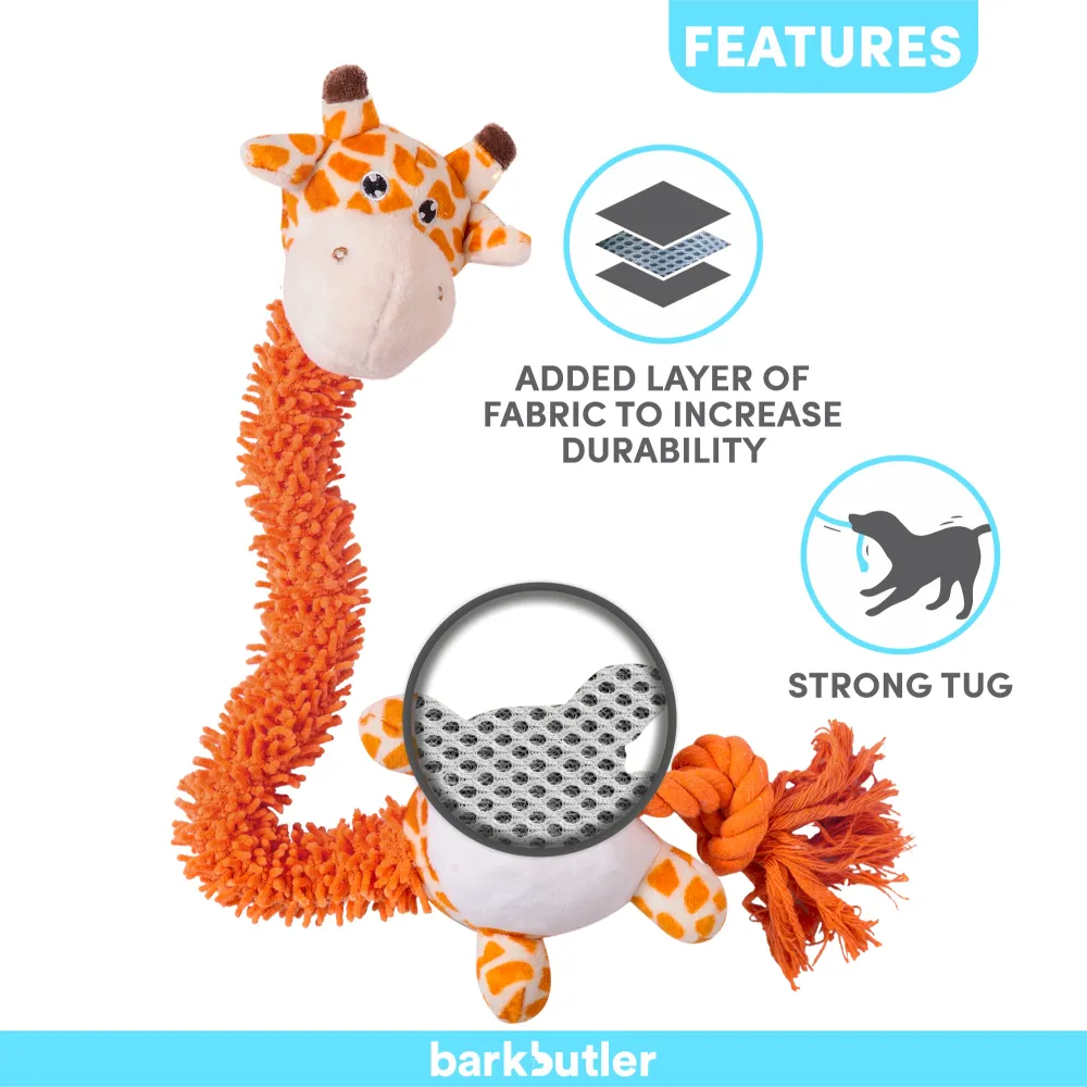 Barkbutler Garry The Giraffe Plush Toy for Dogs | For Soft Chewers