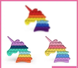 Beautiful Push Pop Fidget Sensory Toy- Unicorn Collection