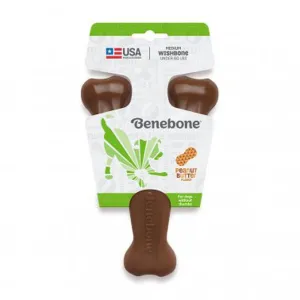 Benebone Wishbone Peanut Butter Flavor Dog Chew Toy