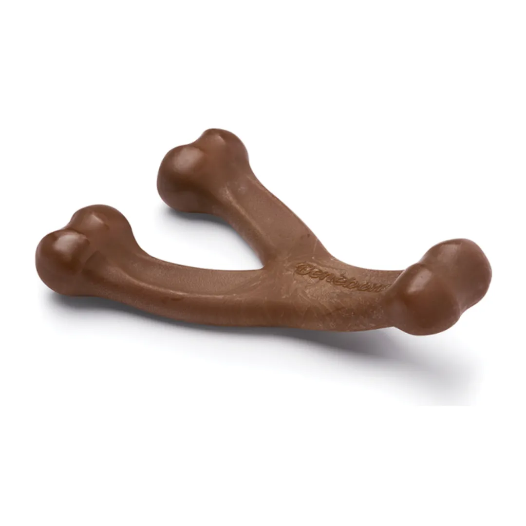 Benebone Wishbone Peanut Butter Flavor Dog Chew Toy