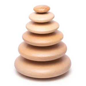 Bigjigs Toy Natural Wooden Stacking Pebbles