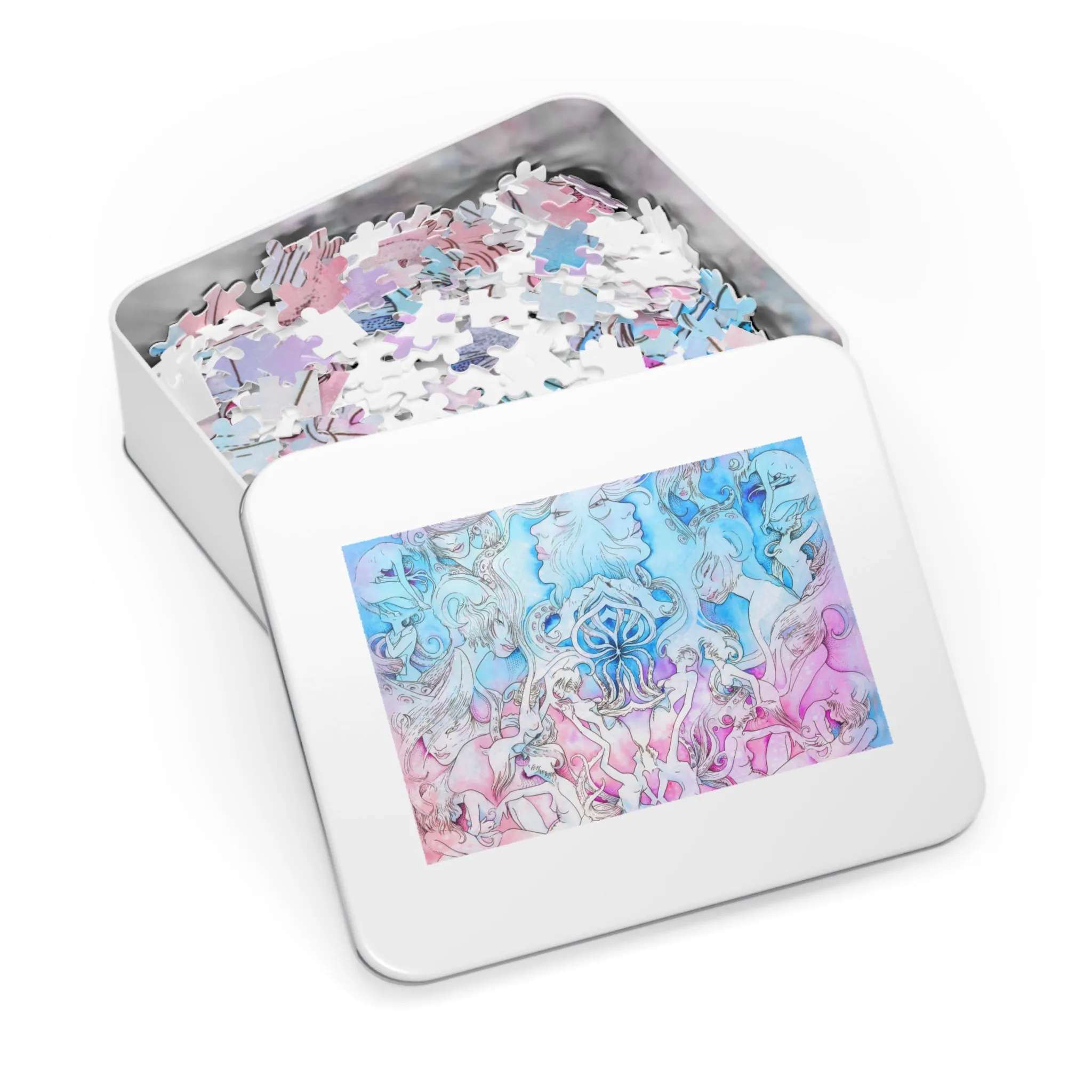 Birth Of Density Watercolor Art Jigsaw Puzzle