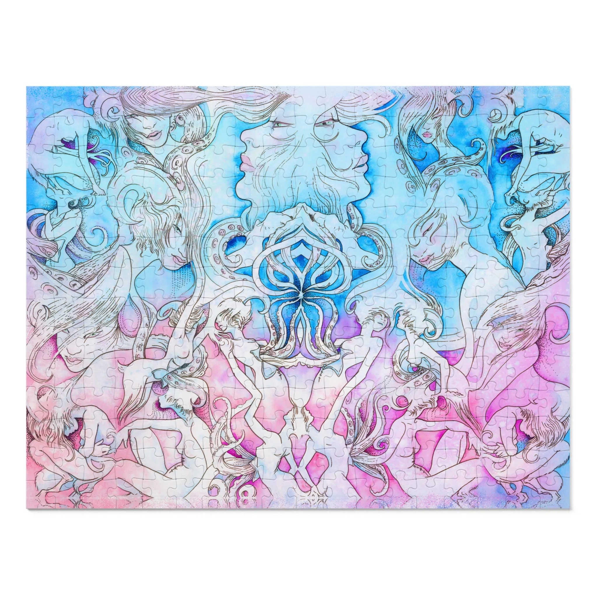 Birth Of Density Watercolor Art Jigsaw Puzzle