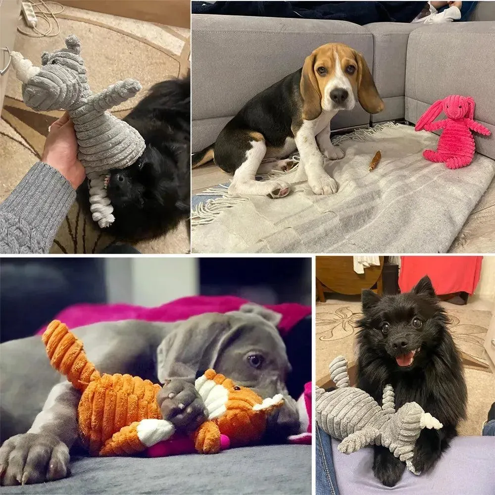 Bite-Resistant Squeaky Plush Dog Toys