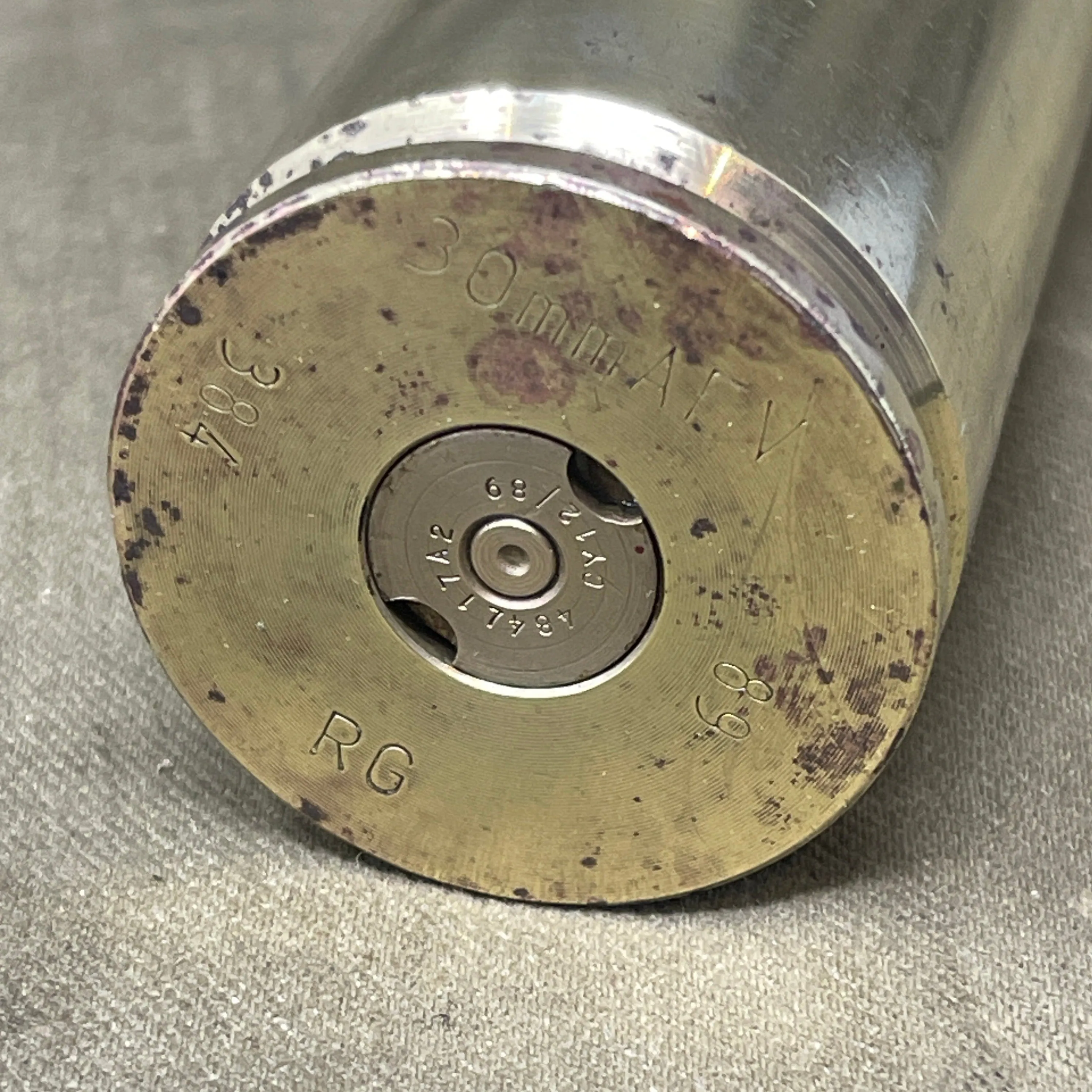 British Army 30mm AFV brass Cartridge Case