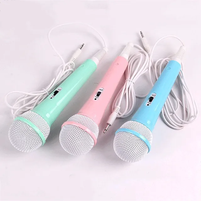 Children's toy Musical instrument microphone with cable Karaoke singing toy funny music Christmas New Year birthday gift for children baby