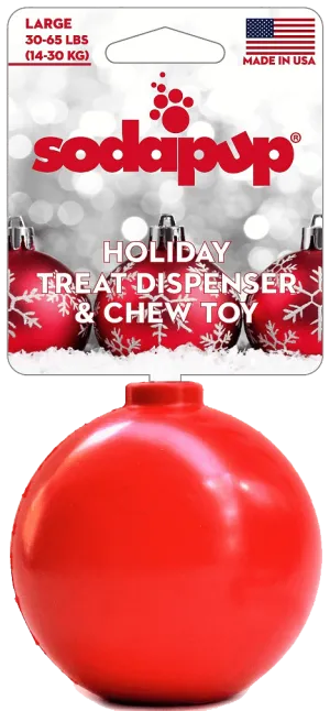 Christmas Ornament eDispenser Durable Rubber Chew Toy & Treat Dispenser