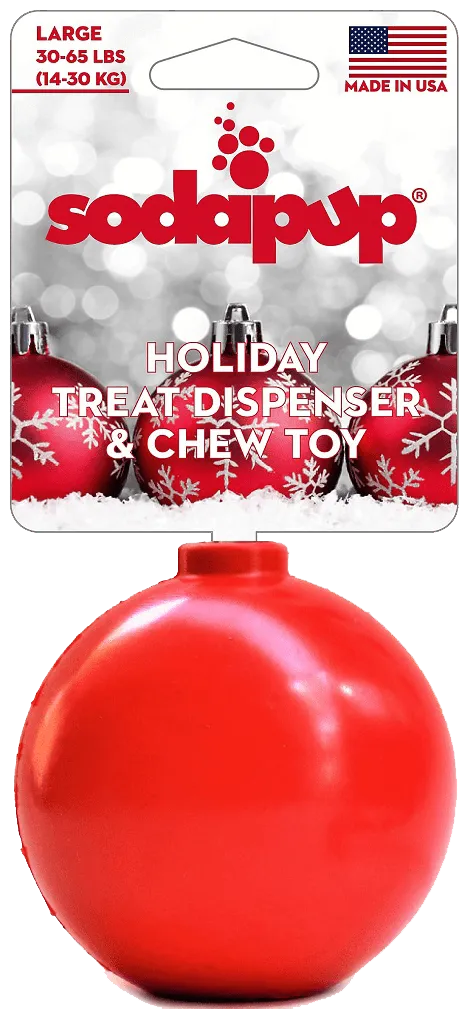 Christmas Ornament eDispenser Durable Rubber Chew Toy & Treat Dispenser