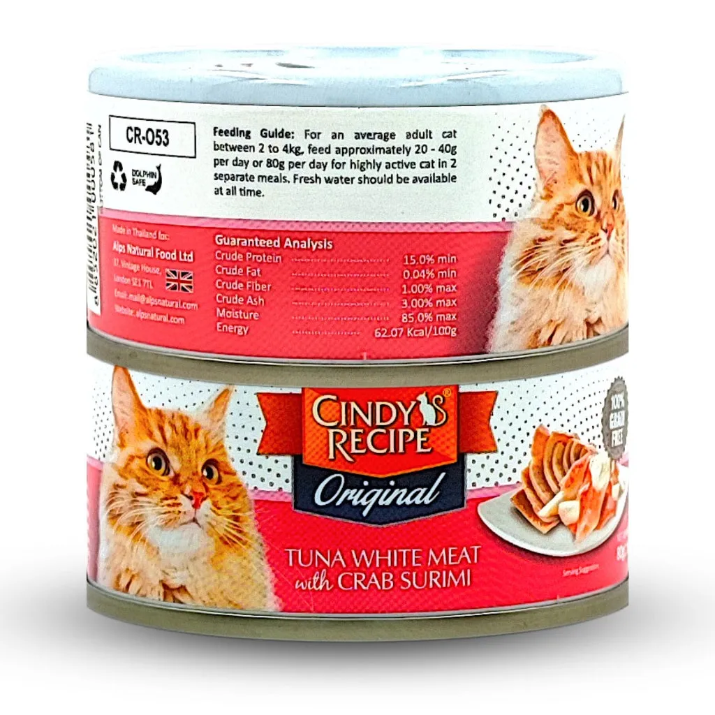 Cindy's Recipe Essential/Original/Delicious Wet Cat Food, 70g pouch, 80g can