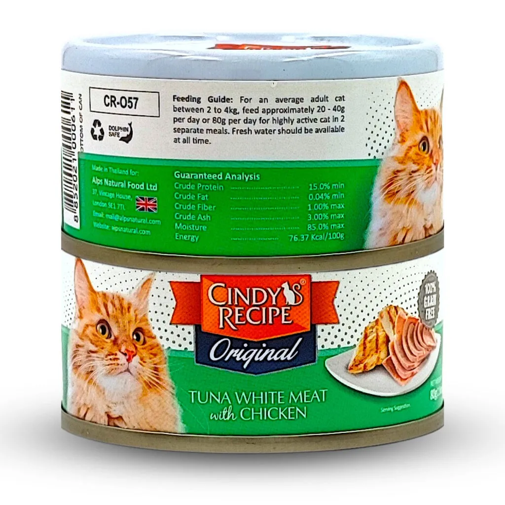 Cindy's Recipe Essential/Original/Delicious Wet Cat Food, 70g pouch, 80g can