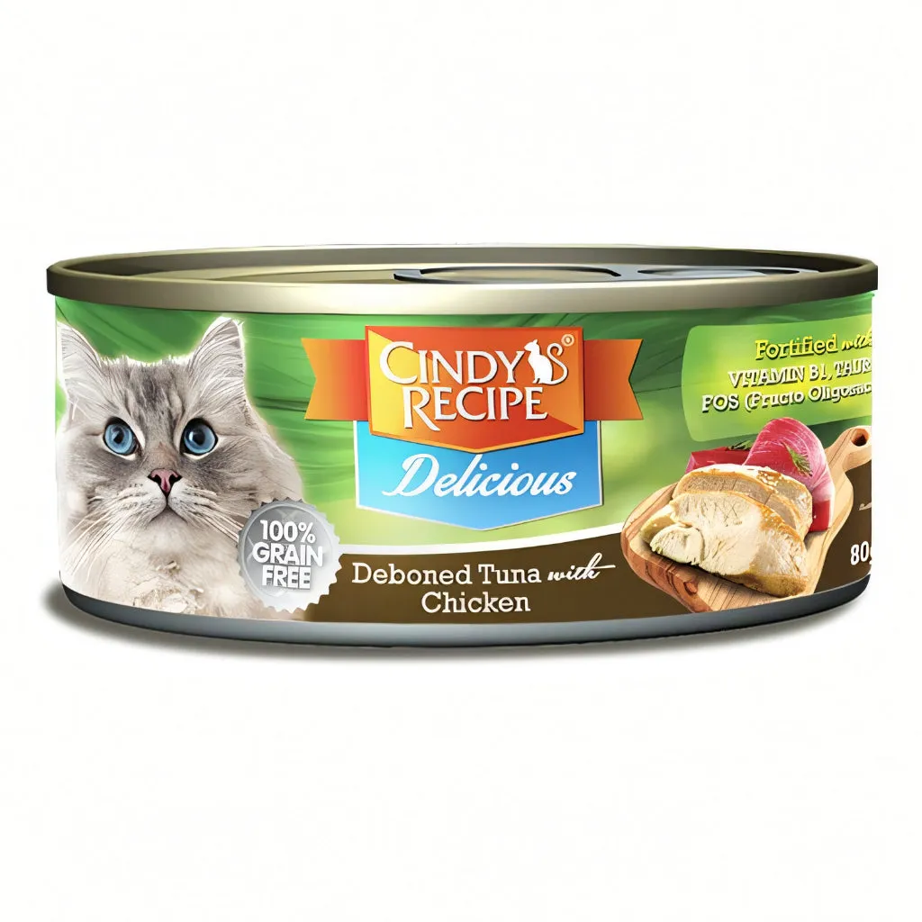 Cindy's Recipe Essential/Original/Delicious Wet Cat Food, 70g pouch, 80g can