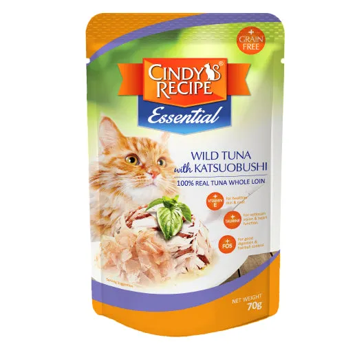 Cindy's Recipe Essential/Original/Delicious Wet Cat Food, 70g pouch, 80g can