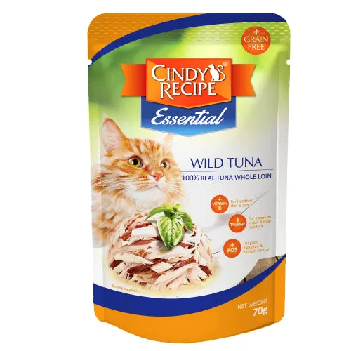 Cindy's Recipe Essential/Original/Delicious Wet Cat Food, 70g pouch, 80g can