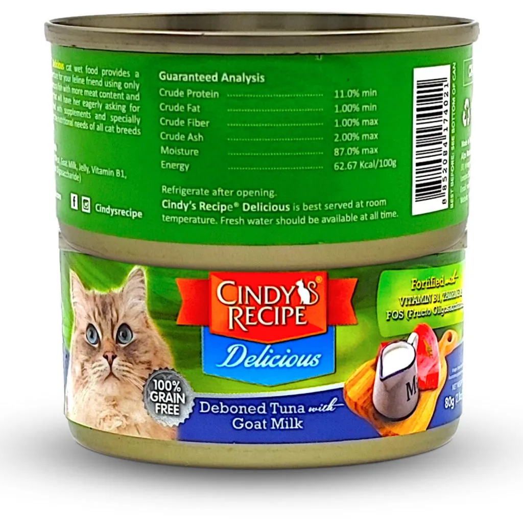 Cindy's Recipe Essential/Original/Delicious Wet Cat Food, 70g pouch, 80g can