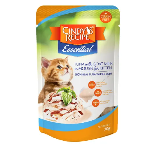 Cindy's Recipe Essential/Original/Delicious Wet Cat Food, 70g pouch, 80g can