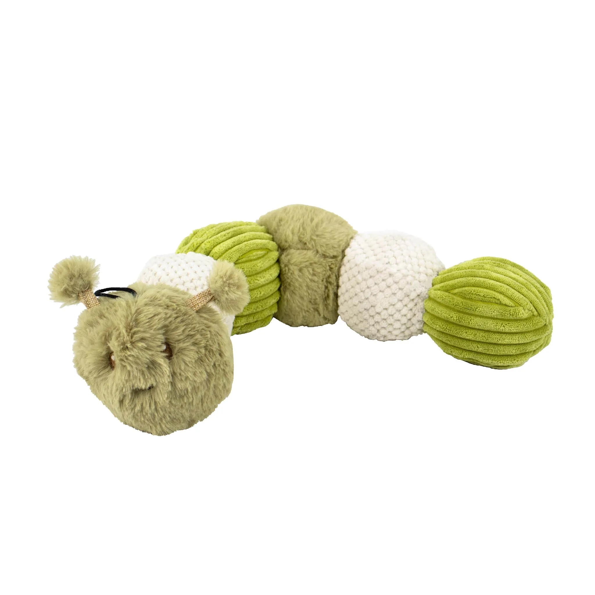 Craig the Tough Hemp Caterpillar Dog Toy: Durable Squeaky Balls, Crinkle Material for Interactive Play, Eco-Friendly Hemp Antennas, Reduces Boredom & Destructive Behavior