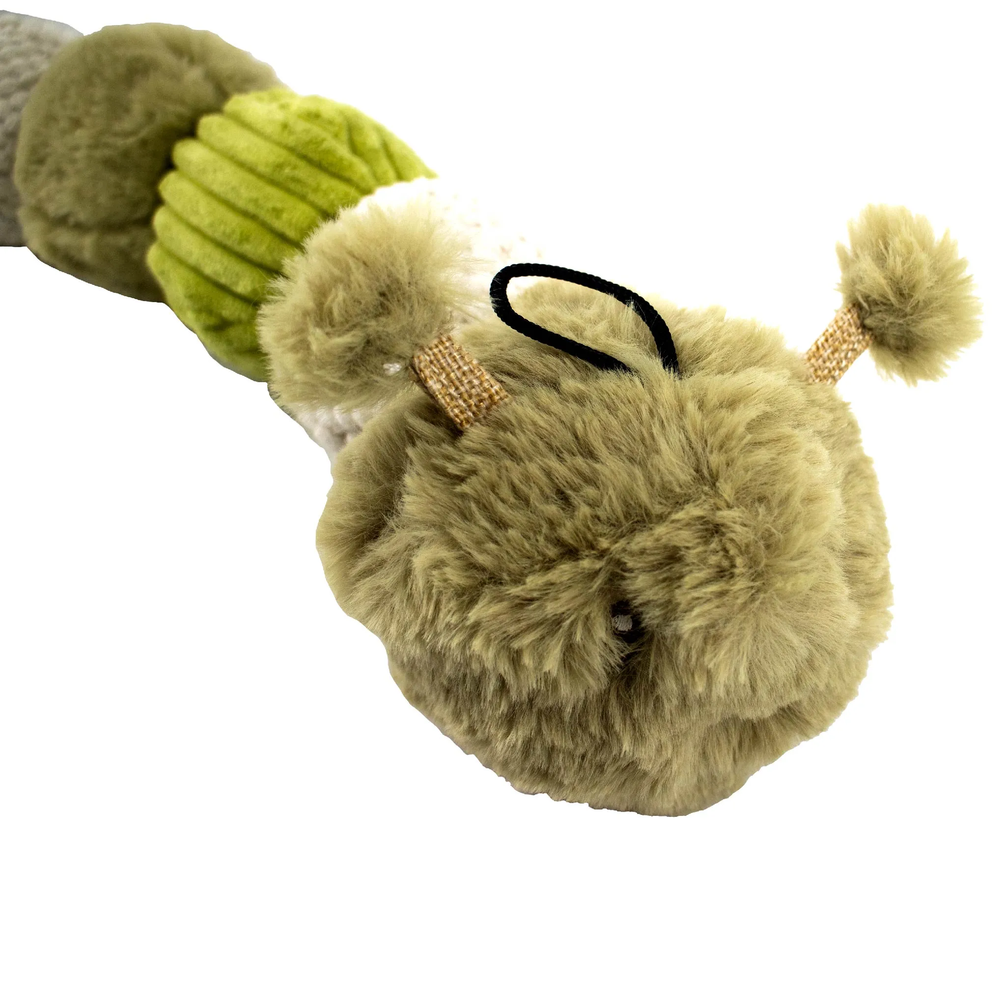 Craig the Tough Hemp Caterpillar Dog Toy: Durable Squeaky Balls, Crinkle Material for Interactive Play, Eco-Friendly Hemp Antennas, Reduces Boredom & Destructive Behavior