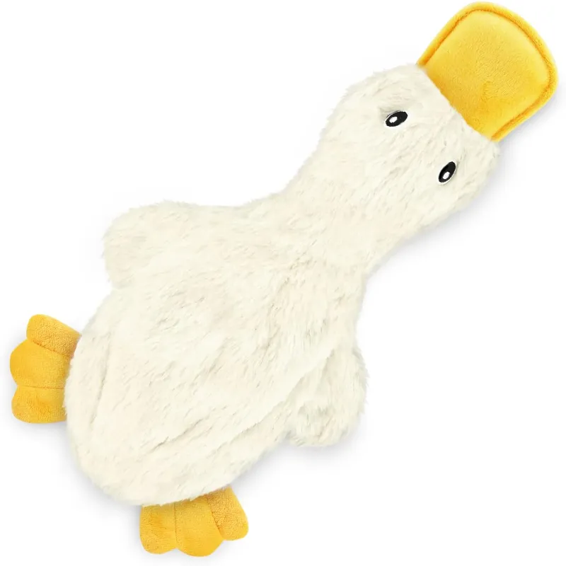 Crinkle Duck Shaped Dog Toy  With Squeaker