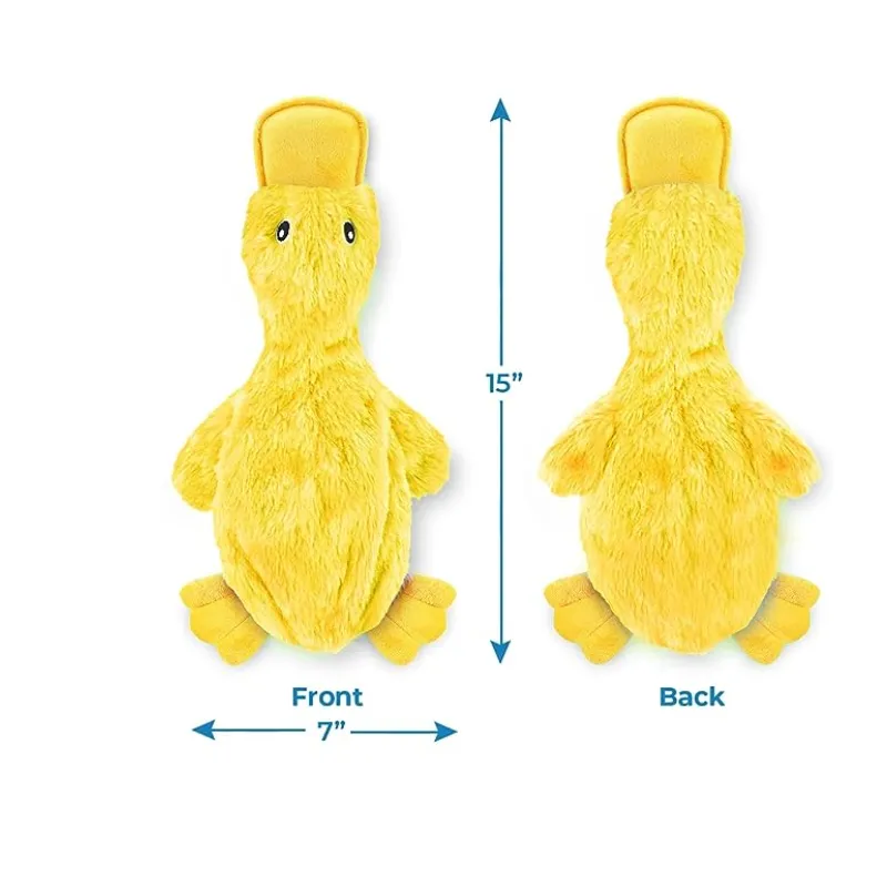 Crinkle Duck Shaped Dog Toy  With Squeaker