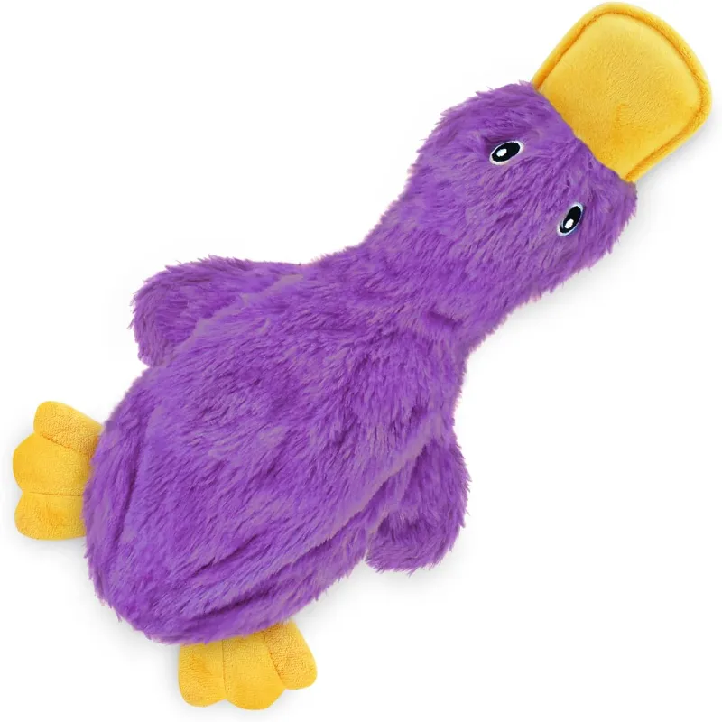 Crinkle Duck Shaped Dog Toy  With Squeaker