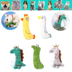 Cute Plush Catnip Toys for Cats - Interactive and Fun Chewable Pillows for Kittens and Dogs