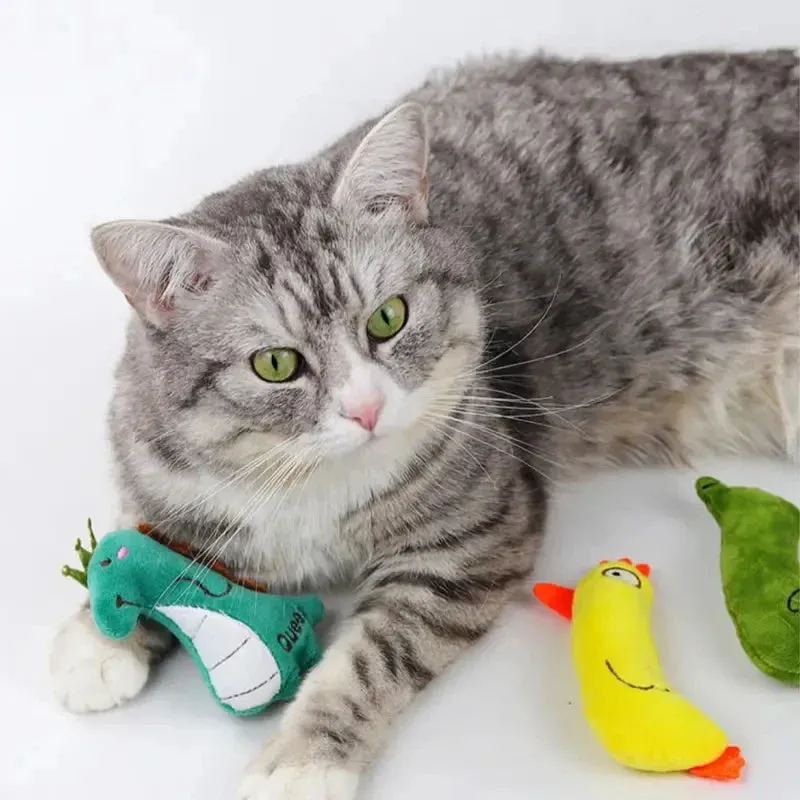 Cute Plush Catnip Toys for Cats - Interactive and Fun Chewable Pillows for Kittens and Dogs