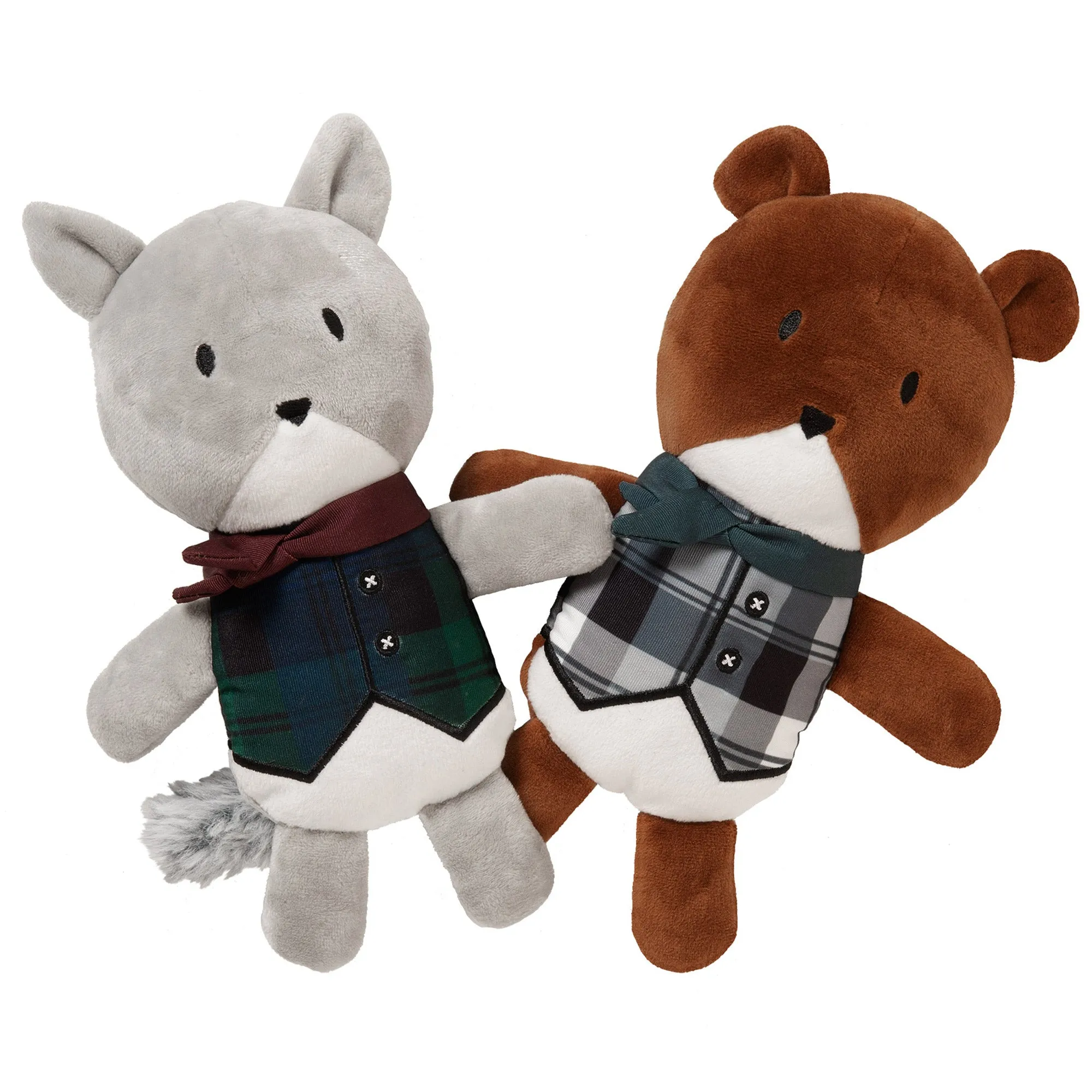 Dapper Dandies Plush Dog Toy Set - Woodland Collection (2PK)