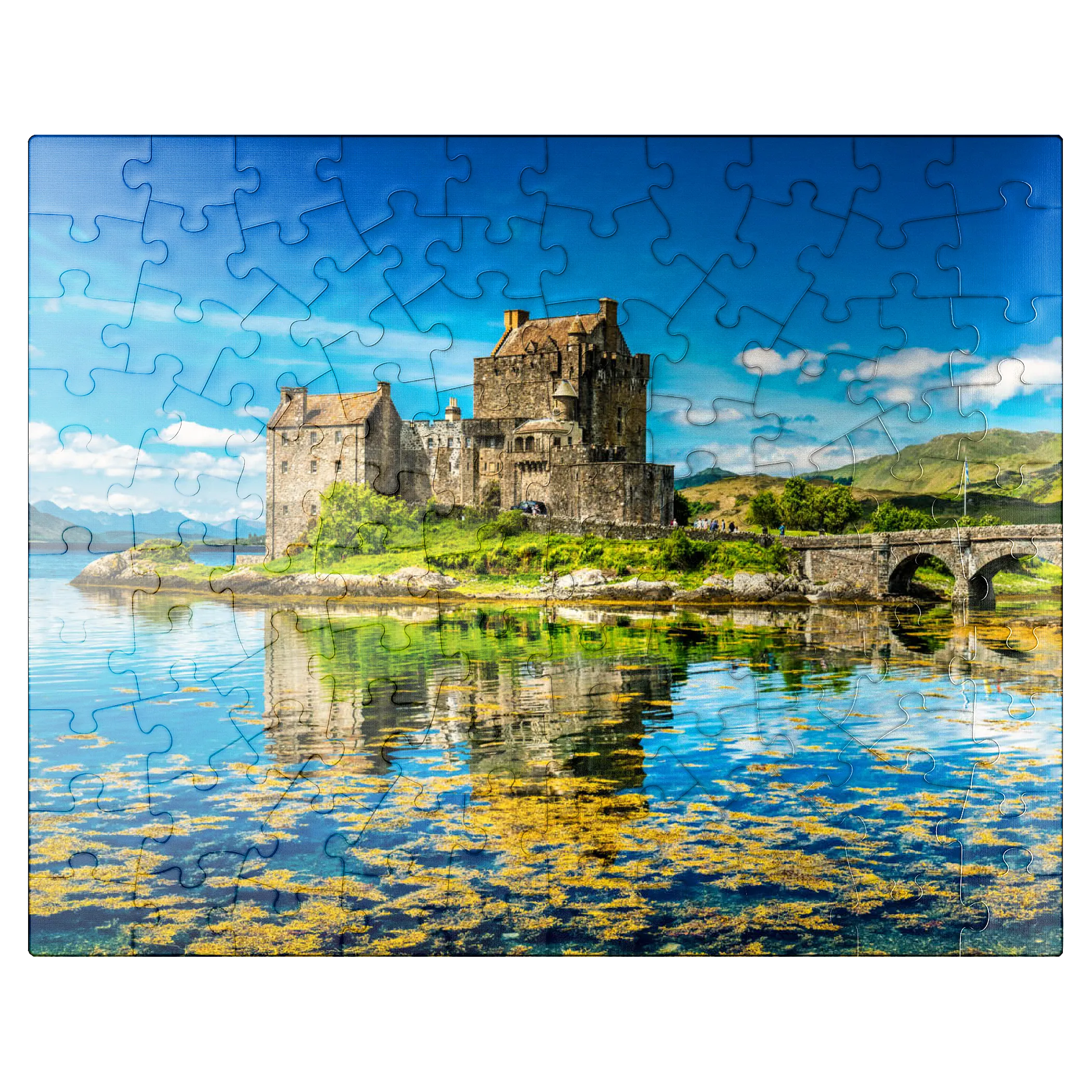 Eilean Donan Castle on a warm summer day - Dornie, Scotland