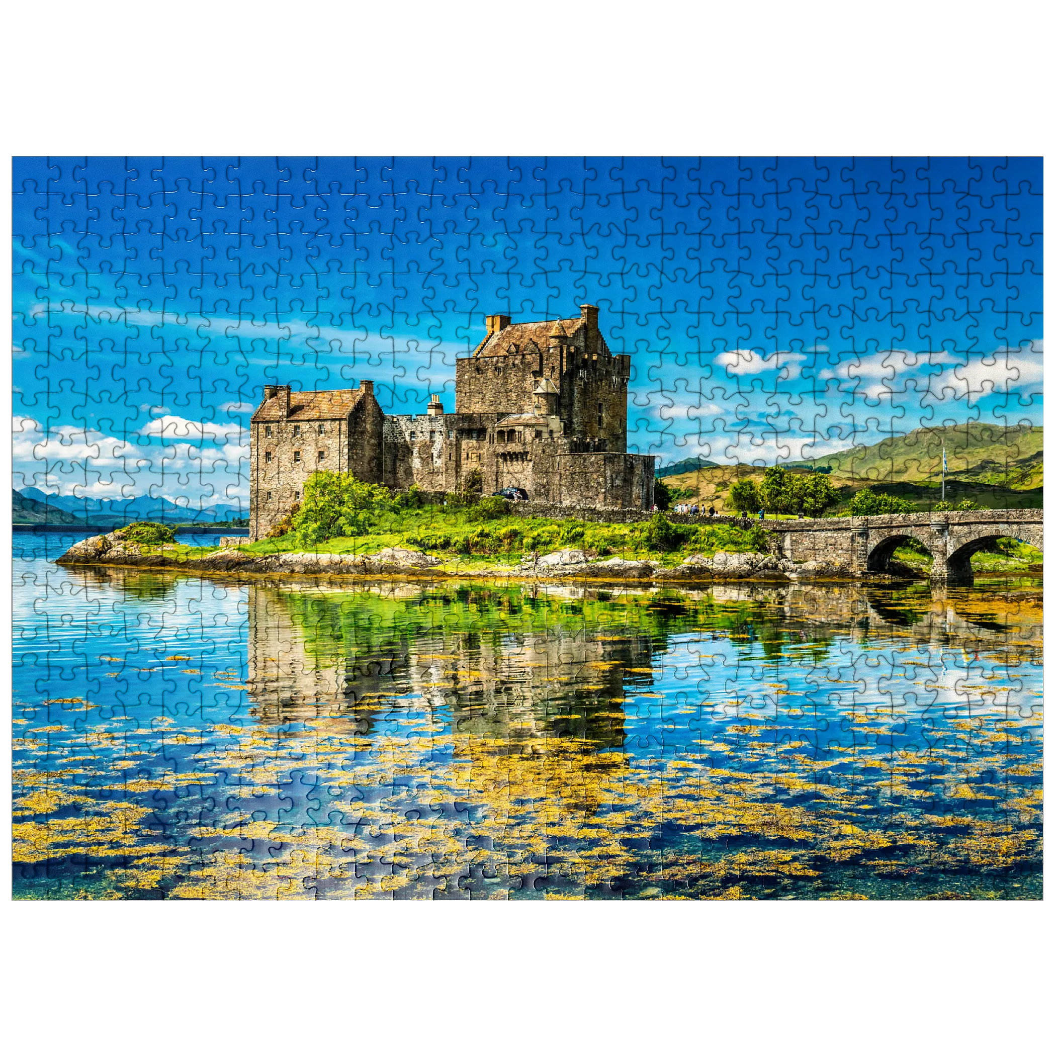 Eilean Donan Castle on a warm summer day - Dornie, Scotland