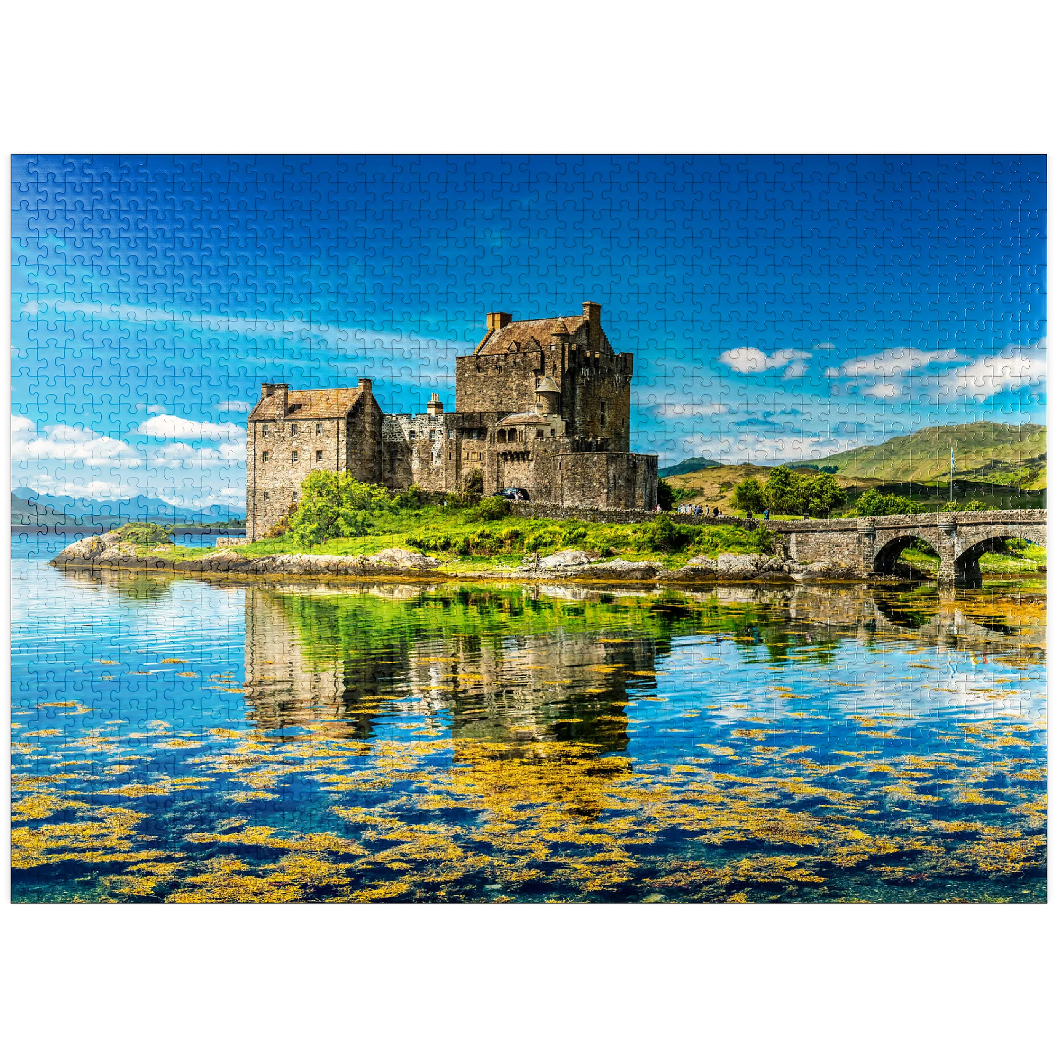 Eilean Donan Castle on a warm summer day - Dornie, Scotland