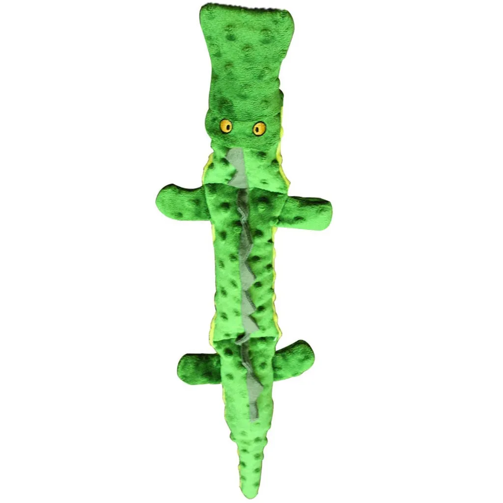 Ethical Pet Skinneeez Extreme 3-Squeaker Stuffing-Free Green Crocodile Toy for Dogs (25")