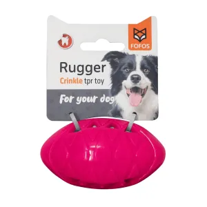 Fofos Crunch Football Toy for Dogs (Pink)