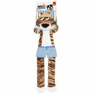 Fofos Safari Flap Tiger with Squeaker and Crinkle Dog Toy