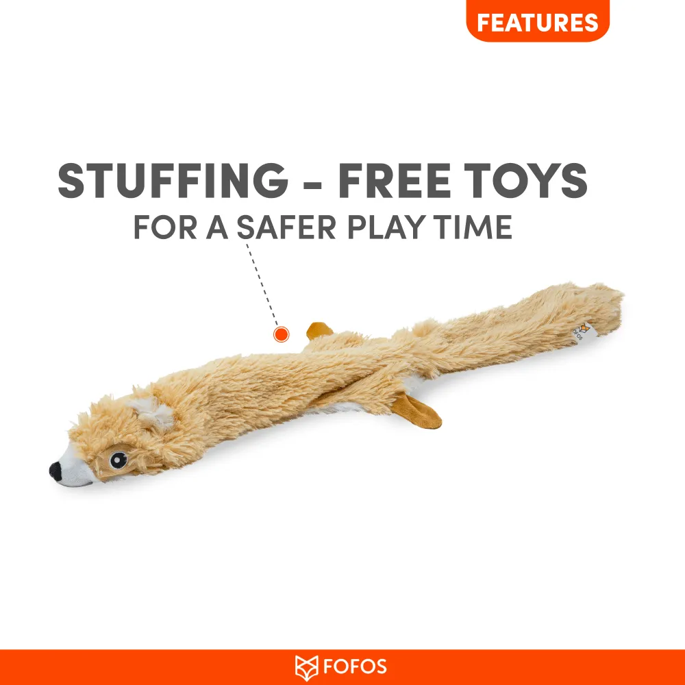 Fofos Skinneez Squirrel Toy for Dogs (Brown)