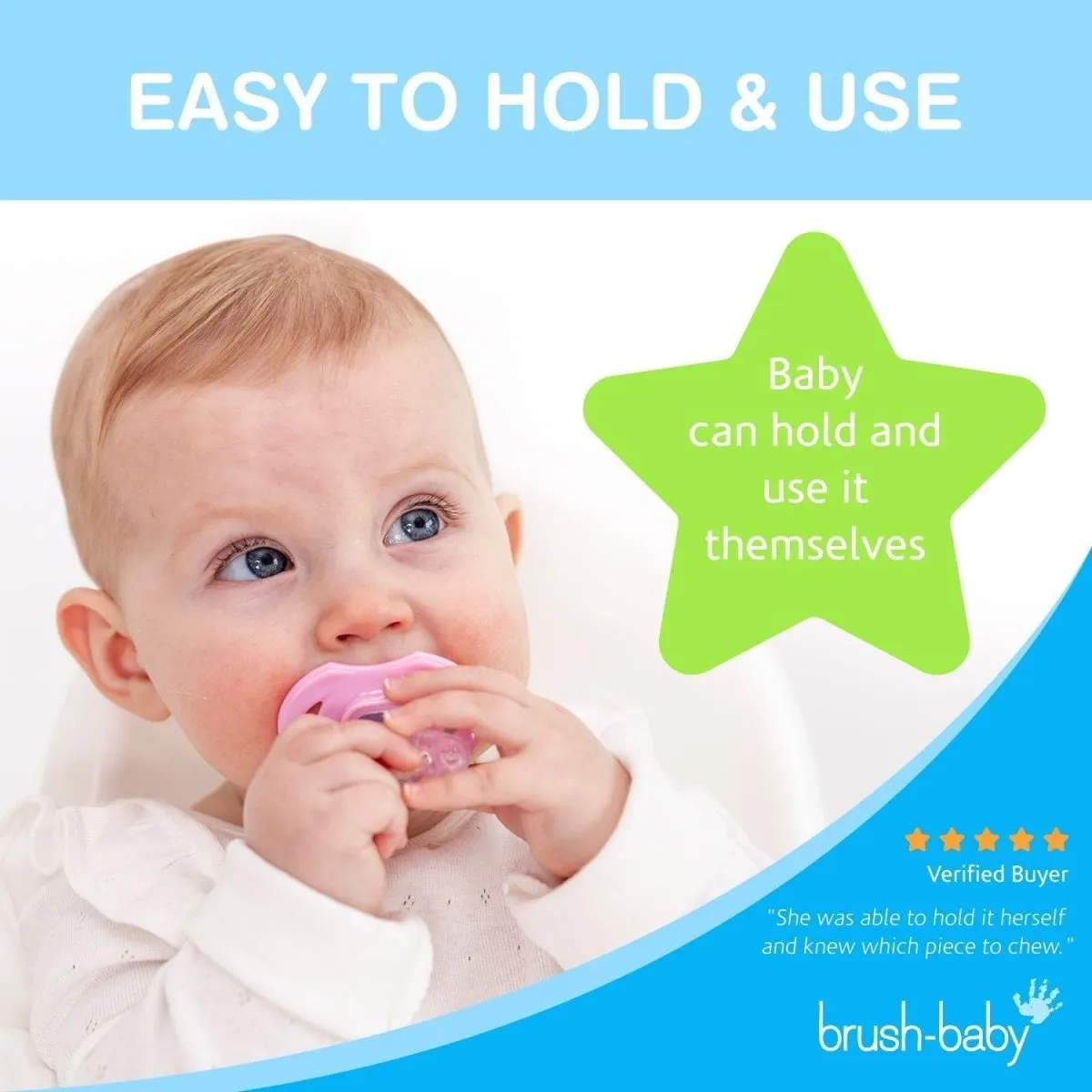 Front Ease Teether- Blue