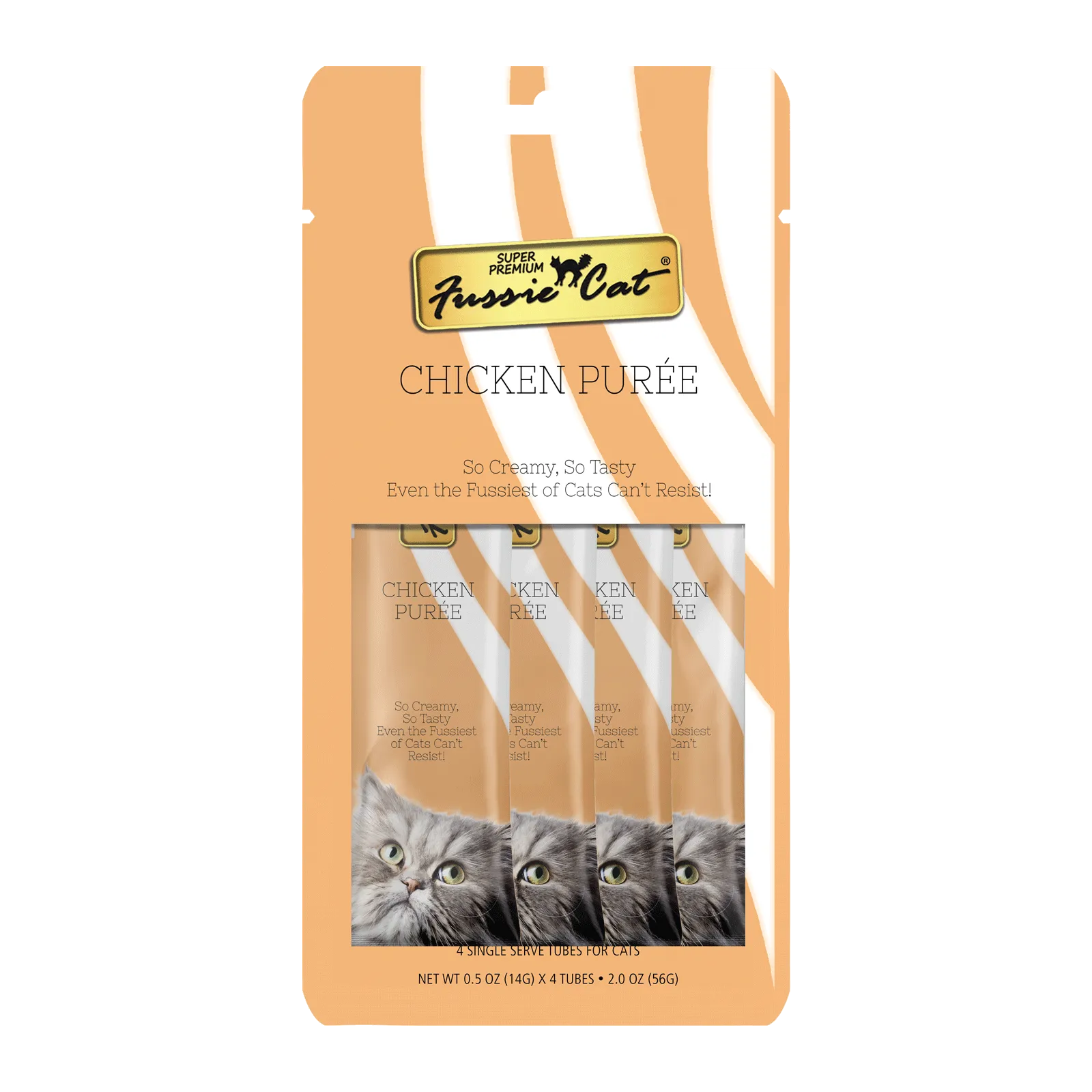 Fussie Cat Chicken Purée 0.5-oz, 4-Pack, Cat Treat