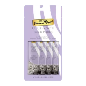 Fussie Cat Chicken With Duck Purée 0.5-oz, 4-Pack, Cat Treat