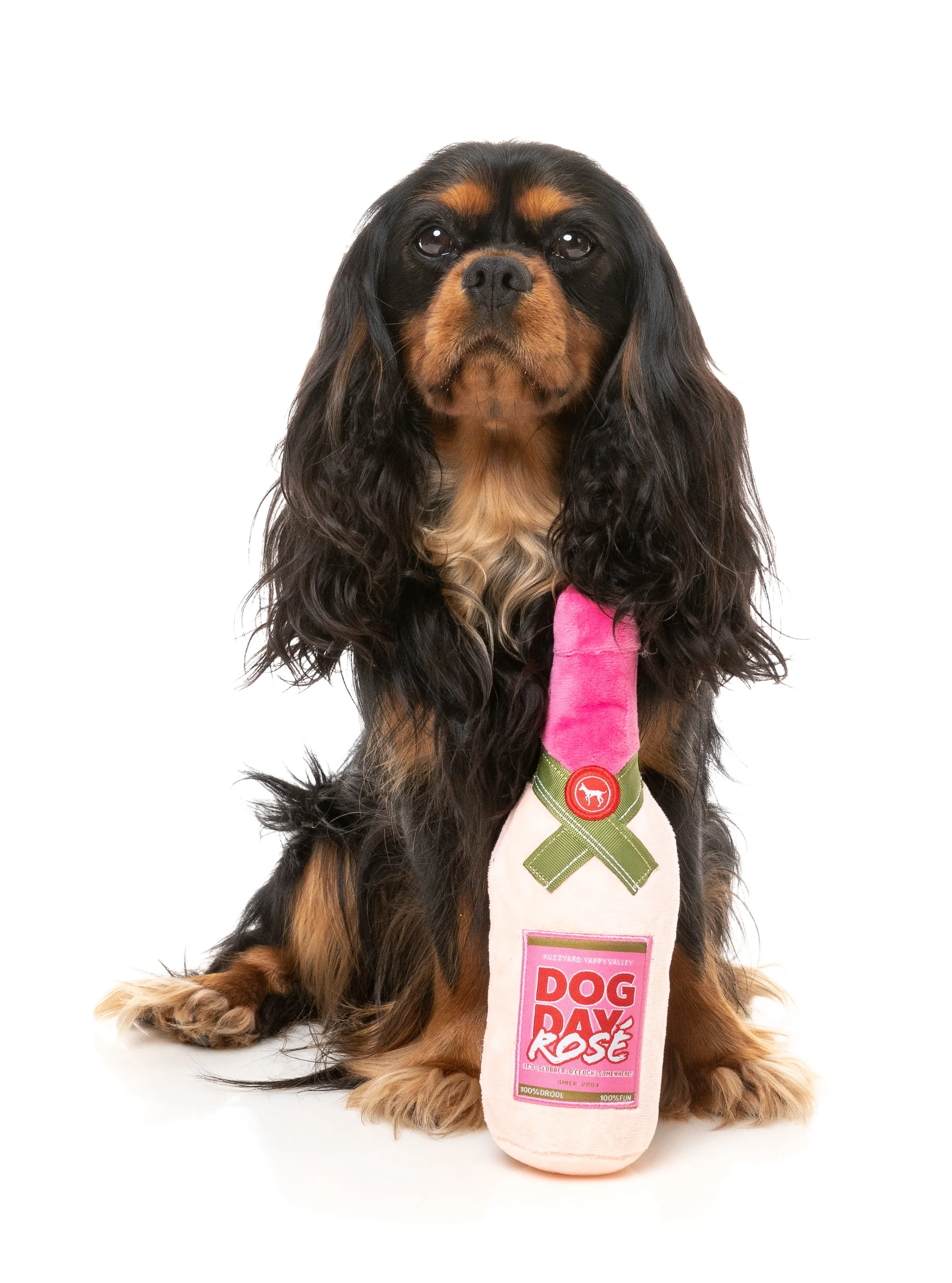 FuzzYard Squeaky Booze Plush Dog Toy (Dog Day Rosé)