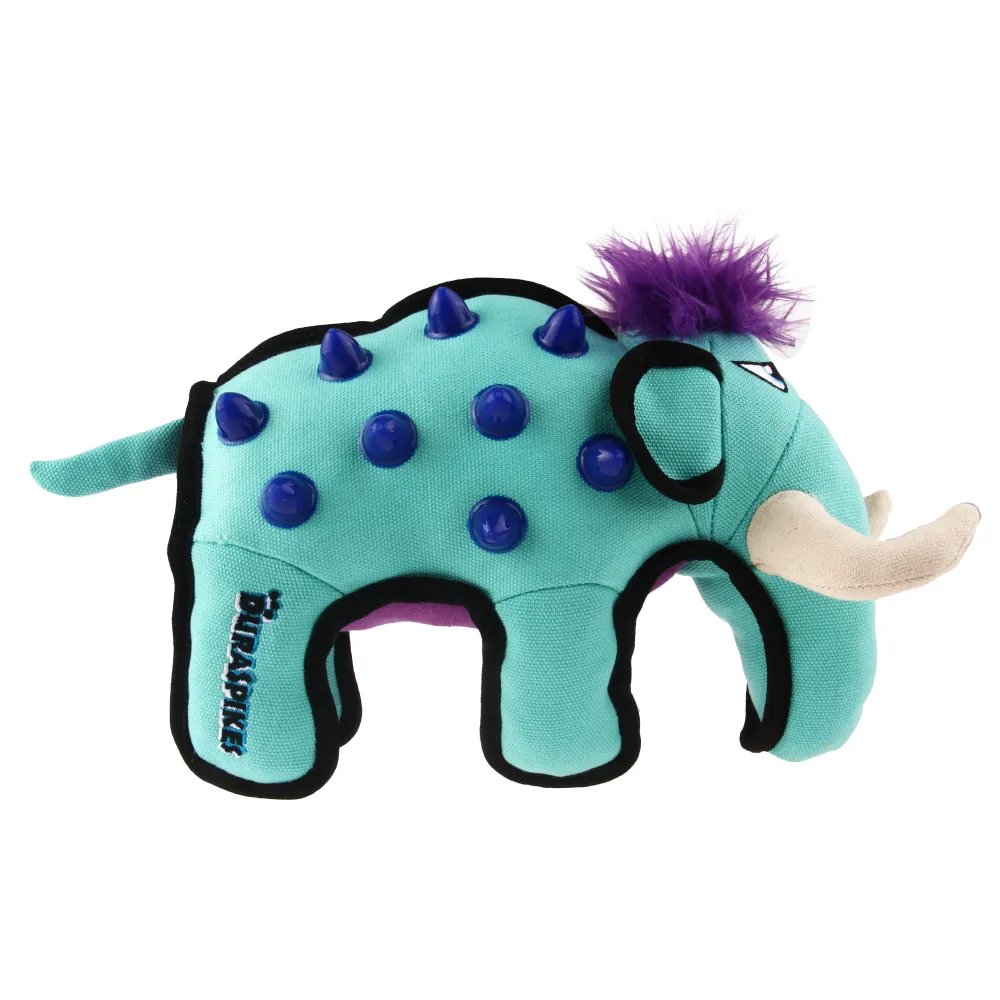 GiGwi Duraspikes Extra Durable Elephant Toy for Dogs (Light Blue) | For Medium Chewers