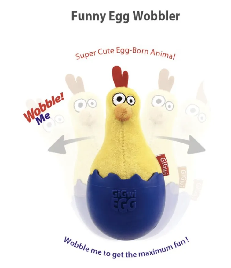 GiGwi Wobble Fun Series: Innovative, Wobble dog toy with squeaker