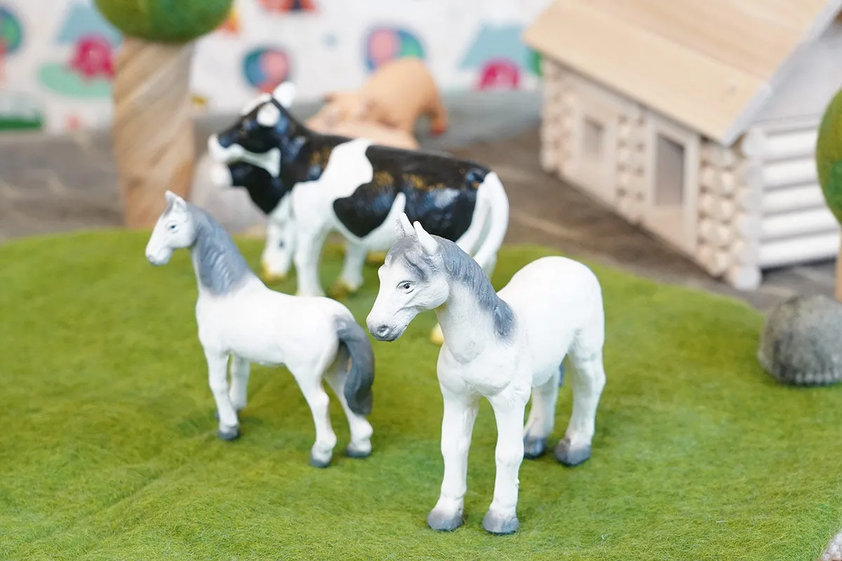 Green Rubber Toys Farm Animals Set