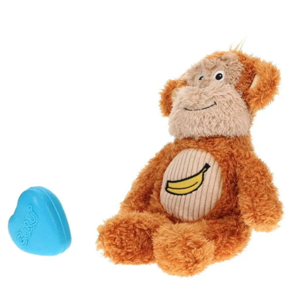 GURU Soft Scents Plush Dog Toy Monkey, Medium