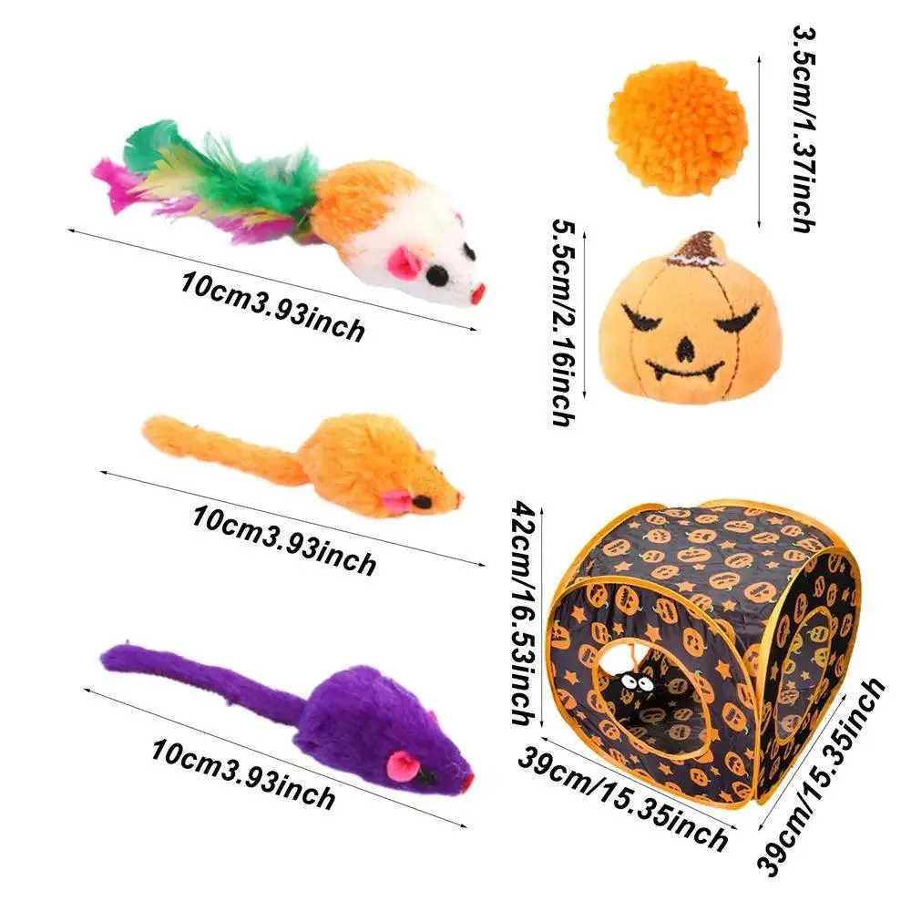 Halloween Pumpkin Catnip Toys