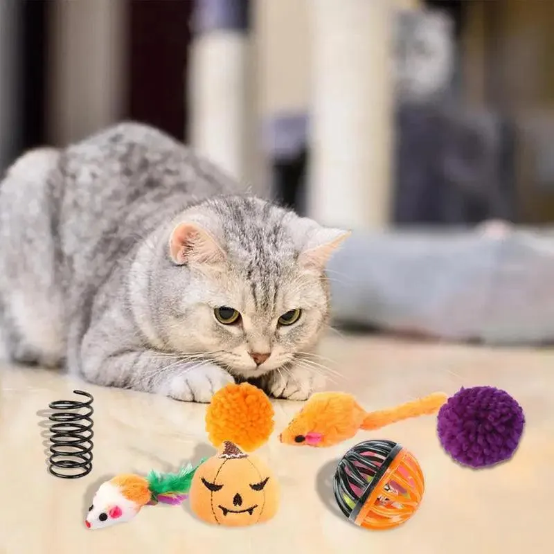 Halloween Pumpkin Catnip Toys